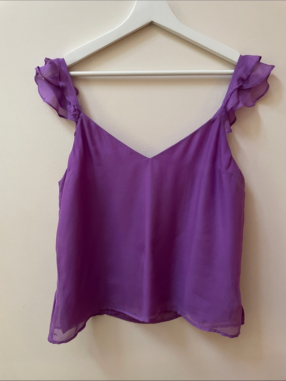 Cami NYC 100% Silk Cara Ruffle Strap Camisole